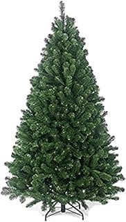 Abaseen Green 8-ft Artificial Christmas Tree 1500 Tips Xmas Tree Strong Metal Stand Indoor Decoration for Christmas Easy Assembly Foldable Reusable