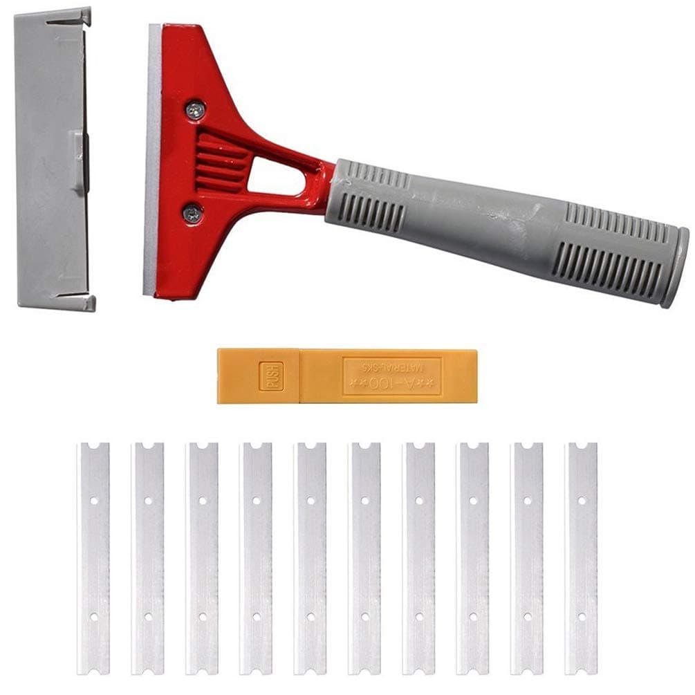 Kaiying Stainless Steel Flooring Scraper Clean Shovel with 10 Replacement Blades (one Size)