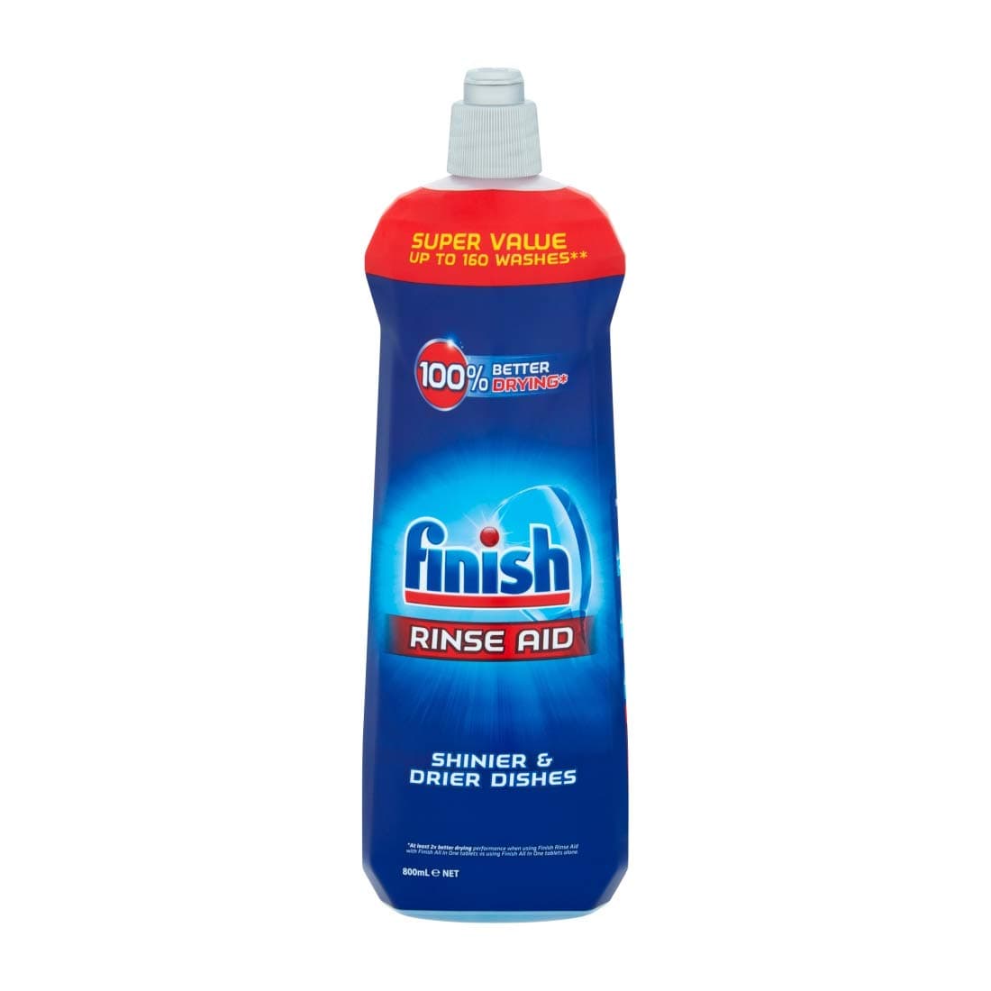 Finish Rinse Aid 100% Better Drying Dishwasher, Lemon Sparkle, 800 ML