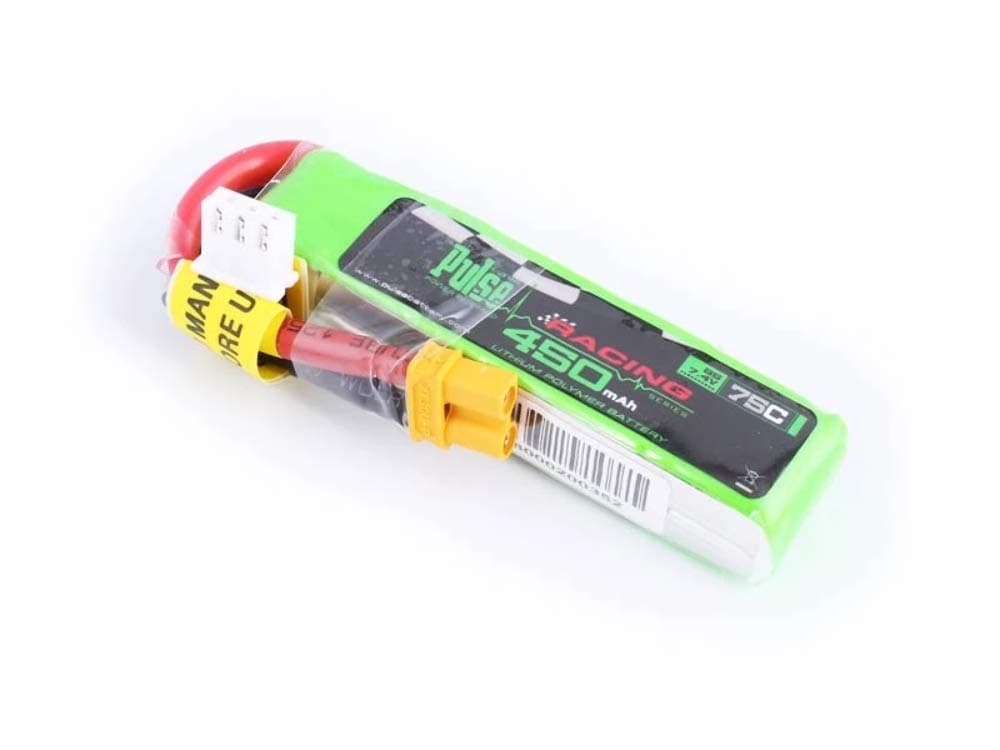 PULSE 450mAh 75C 7.4V 2S LiPo Battery - XT30 Connector