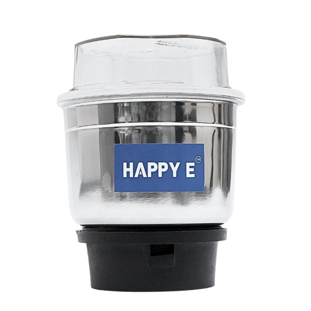 HAPPY E | Chutney Jar Suitable for BAJAJ Mixer Grinders | Stainless Steel | Compatible for Bajaj GX1, GX3, GX4, GX8, GX3501, GX3701, GX4701, GX3000, GX400, GX3, Twister Deluxe, Bravo Dlx 400ML