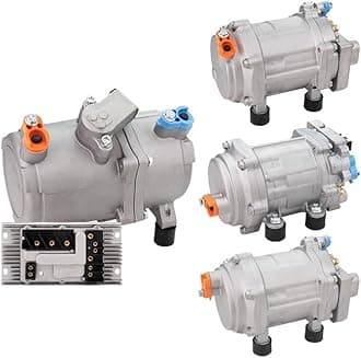 A/C 12V 24V 48V Electric Compressor Set For Auto AC Air Conditioning Car Truck Bus Boat Tractor Shop Automobile Aircon(E-24V)