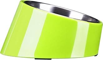 SuperDesign Dog & Cat Pet Bowl, Stainless Steel with Stand, 15° Tilt, Easier to Eat, Includes Melamine Stand, Anti-Slip, Removable Bowl, Easy to Clean, Dishwasher Safe