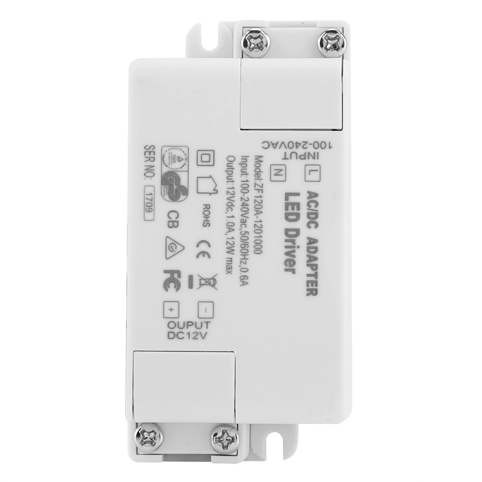 Luqeeg LED Power Transformer, Dimmable LED Driver, 12V, AC 100-240V to DC 12V, Short Circuit & Overload