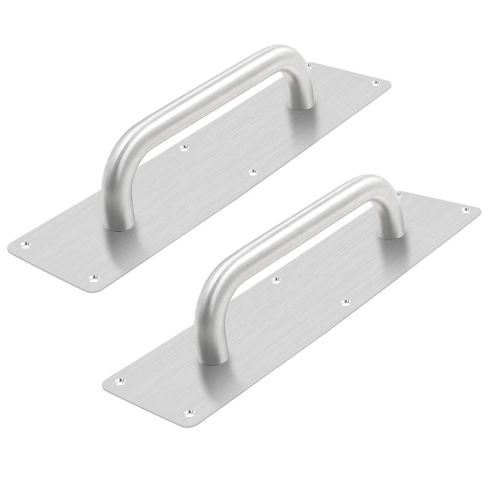BTMB Stainess Steel Door Handle Pull Plate Commercial Door Handle,Pack of 2 (299x80mm/11.77''x3.15'')