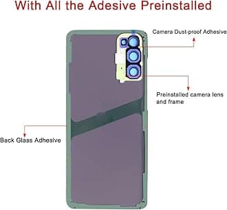 OEM Rear Back Glass Replacement for Samsung Galaxy S20 6.2 inches with Reparing Toolkit and Pre-Installed Adhesive (Cosmic Black)
