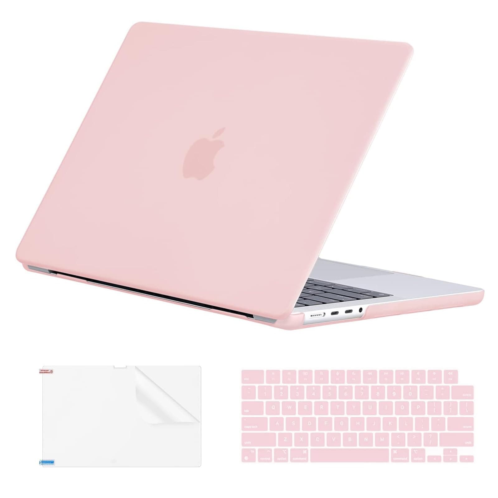 - Case Compatible with MacBook Pro 14 inch M5 2026-2021 M4 M3 M2 M1 Pro/Max Chip, Hard Shell Cases with Keyboard Cover, Screen Protector - Matte Pink