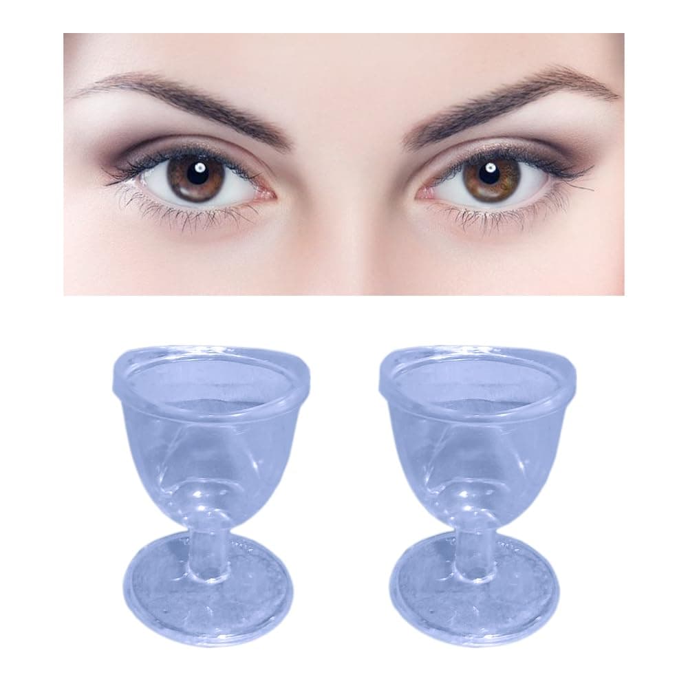 Eye wash cup pack of 2 transparent plastic with user manual
