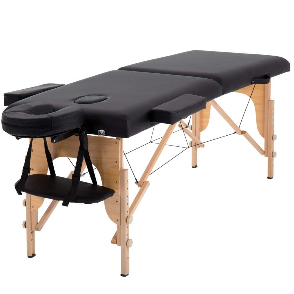 Massage Table Bed Spa 84 Inches Long Portable 2 Folding W/Carry Case Heigh Adjustable Salon Face Cradle