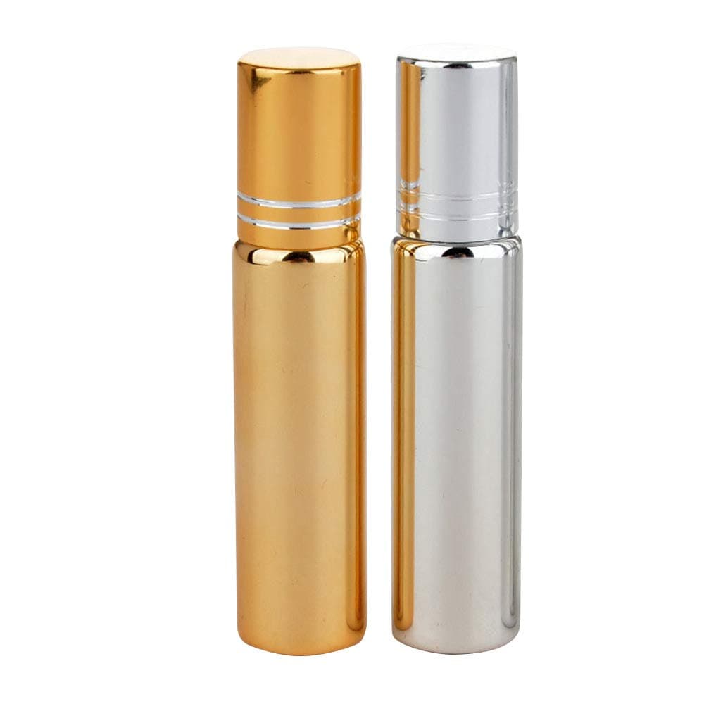 EXMART Essential Oil Roller Bottles, （2 pcs Random Color Glass Roller Bottles 5ml） Stainless Steel Roller Balls