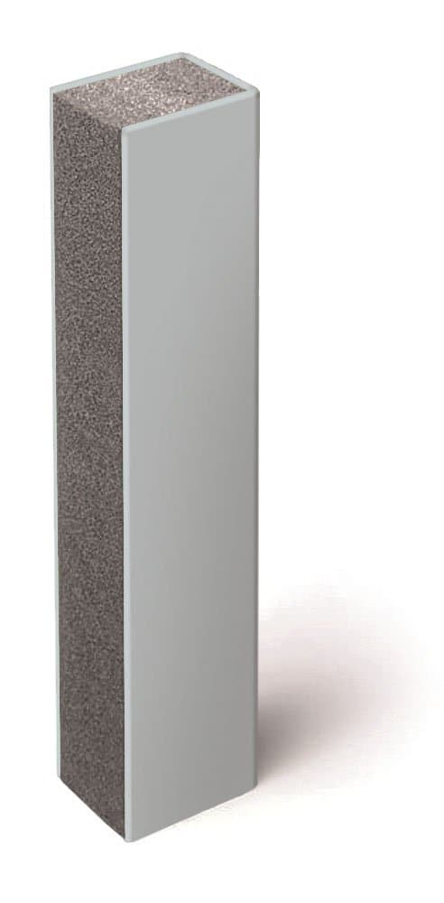2 inch (50 mm), 3-Sided, Gray Quietjoint Acoustic Partition Closure, 10 Foot (3 m) Length