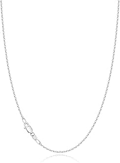 Jewlpire 18k Gold Plated 925 Sterling Silver Chain Necklace for Women, 1.2mm Cable Chain Necklace Thin & Dainty & Sturdy Women's Chain Necklaces 14/16/17/18/20/22/24 Inch