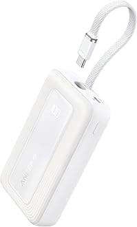 Anker Zolo Power Bank(2025 Upgrade), 20,000mAh 30W High-Speed Portable Charger with Built-In USB-C Cable, Battery Pack For iPhone 17/17 Air/17 Pro/17 Pro Max/16/15 Series, Galaxy, and More