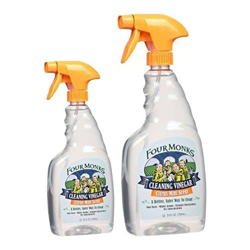 Four Monks Citrus Mint Scent Cleaning Vinegar, 24 fl oz (2 Pack)