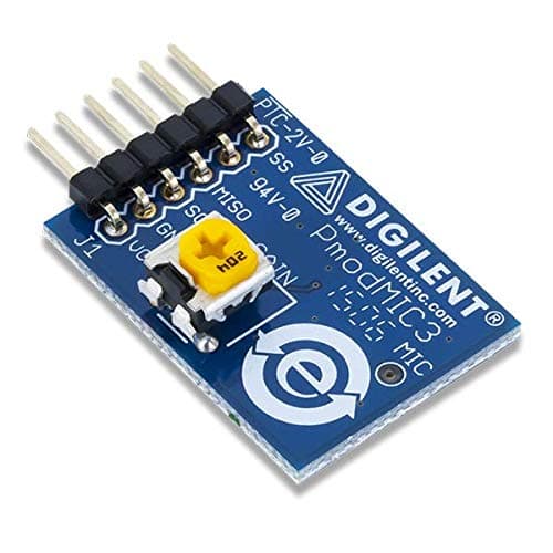 Digilent Pmod MIC3: MEMS Microphone with Adjustable Gain