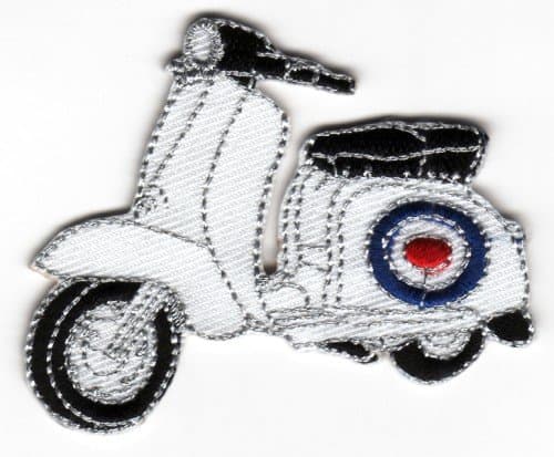 Sew-on Iron-on Embroidered Patch Lambretta Scooter MOD Roundel RAF Target Badge