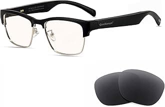 GenXenon Bluetooth Audio Smart Glasses, Blue Light Glasses for Women and Men, Open Ear Sound with Mic & Speakers, Blue Light Filter & Polarized Sunglasses Lenses, Touch & Voice Assistant,