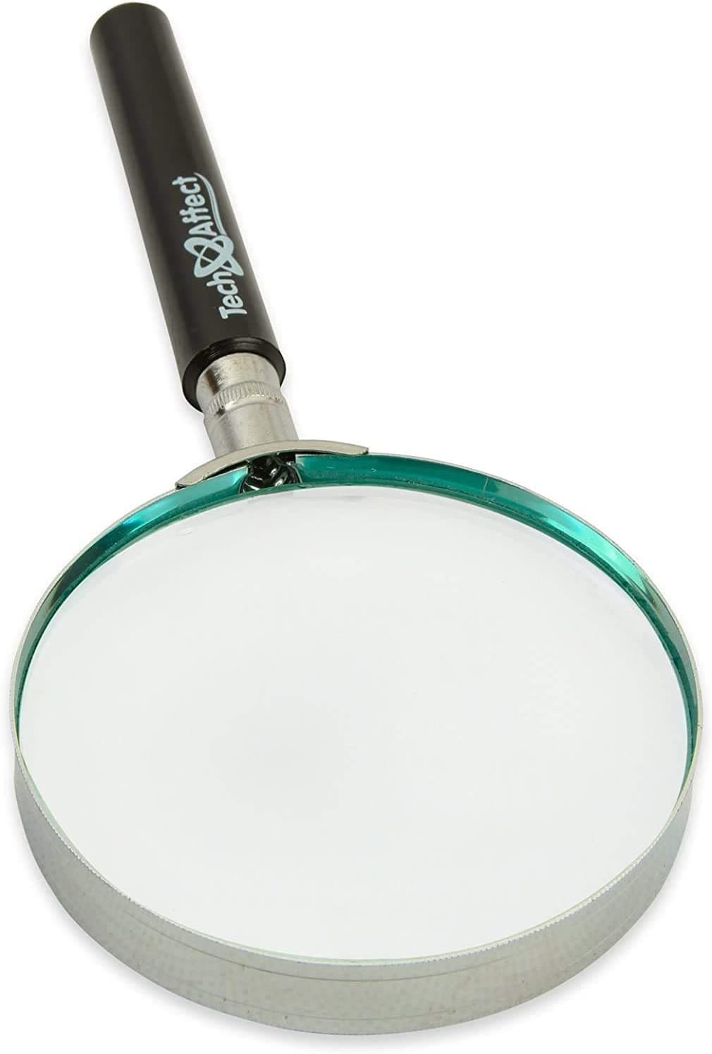 Real Glass Magnifying Glass for Reading - Handheld Magnifier with Strong Magnification for High Clarity - 75mm Diameter