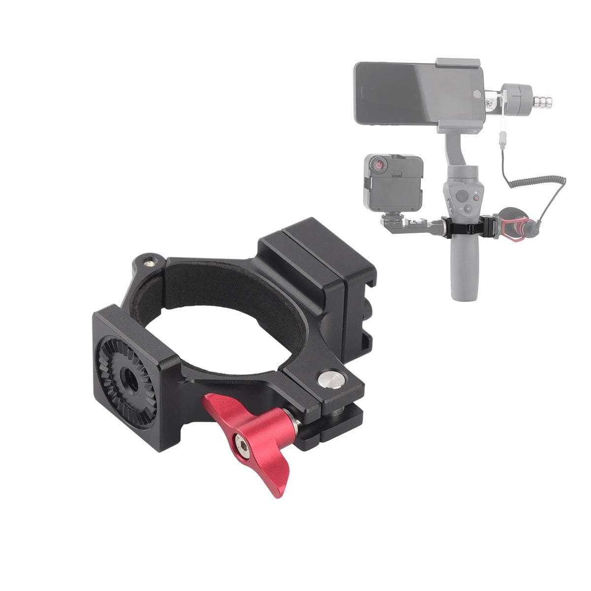 Ring Hot Shoe Adapter for DJI om 4 (Osmo Mobile 4), Osmo Mobile 3, Osmo Mobile 2 and Osmo Mobile 1, Adapter for Microphone and Light