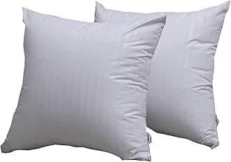 Kingnex Feather Proof Pillow Protectors 20x20 Waterproof Cover for Goose Down Square Throw Pillows 2 Pack