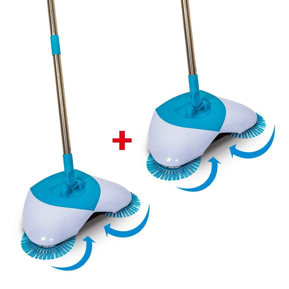 Hurricane Spin Broom 2 Pack Rotating 360 Degree Cleaning Brush and Shovel, Dirt Container – The Original From MediaShop