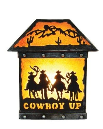 Cowboy Up, Table Top Night Light Lamp, Electric Outlet Plug in, 7-inch