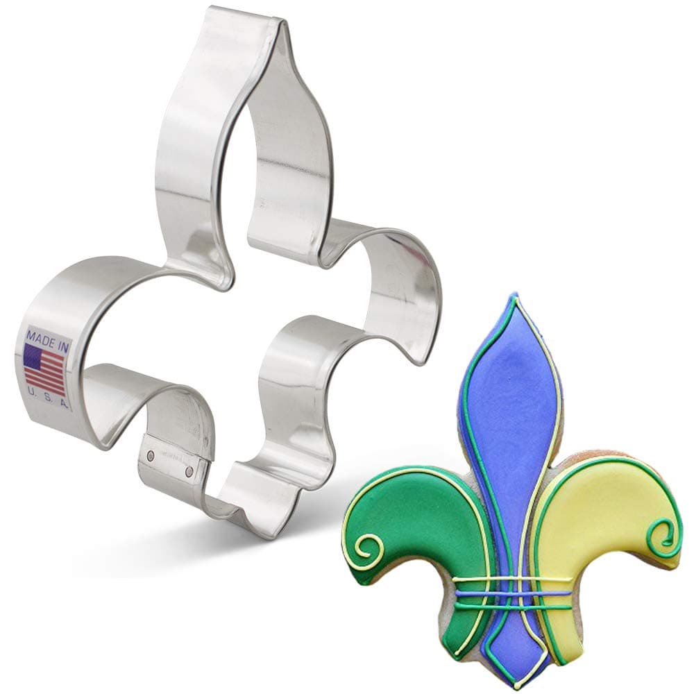 Ann Clark Cookie Cutters Fleur de Lis - - 4.75 Inches - US Tin Plated Steel