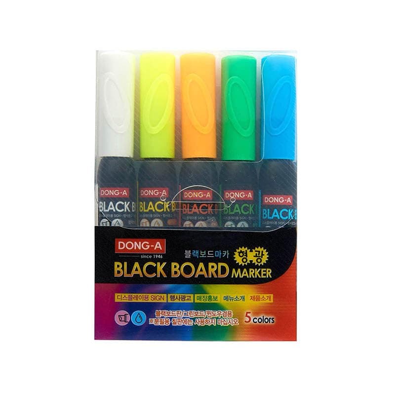 Dong-A Black Board Marker Set Of 5