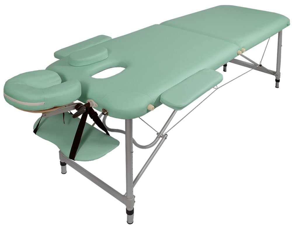 Aluminium Lightweight 10kg Portable Massage Table - Green