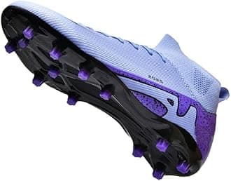 BINBINNIAO Football Boots for Boys Soccer Shoes Men's High Top Spike Microfibre Cleats Professional