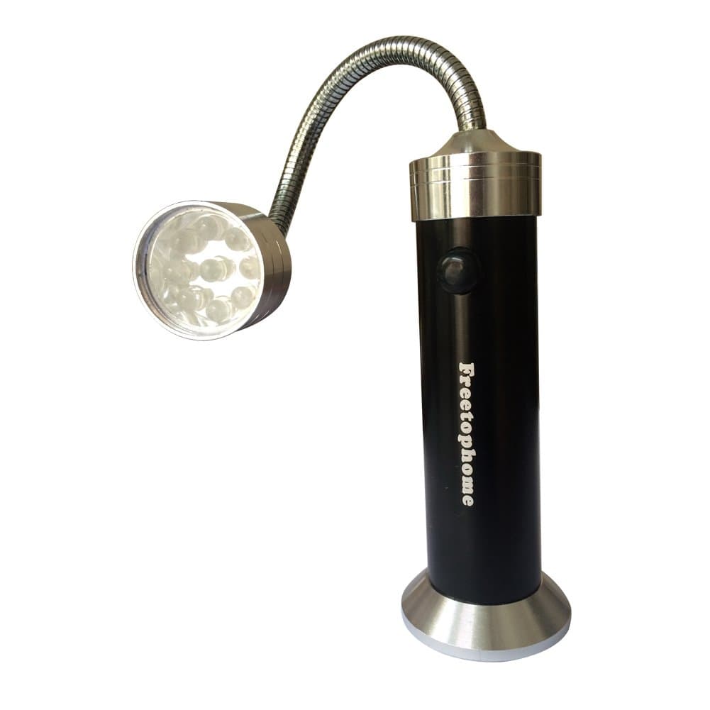 FREETOPHOME Super Bright Mini Flexible Flashlight, Magnetic LED Camping Lights, 3000 Lumens, aaa Battery Operated, Aluminum