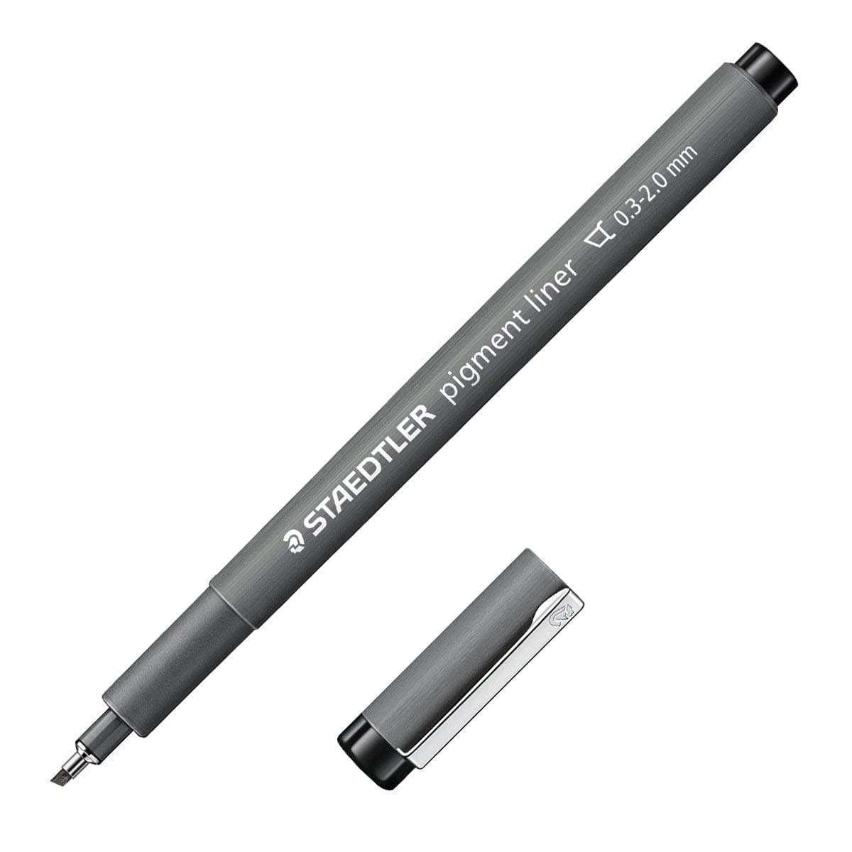 STAEDTLER 308 C2-9 Pigment Liner Black Chisel Tip 0.3-3.00 mm
