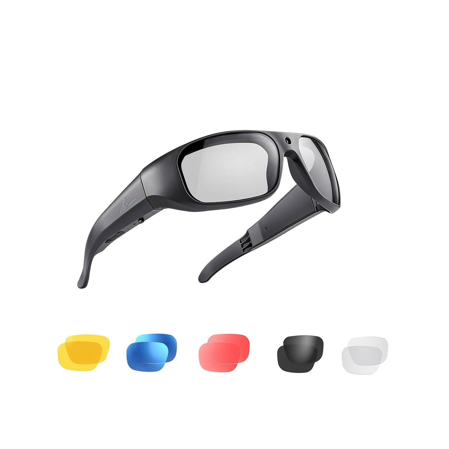 OhO Smart Camera Sunlasses, Full HD 1080P Polarized Sunglasses with 128GB Built-in Memory for Outdoor Sport, Men/Women