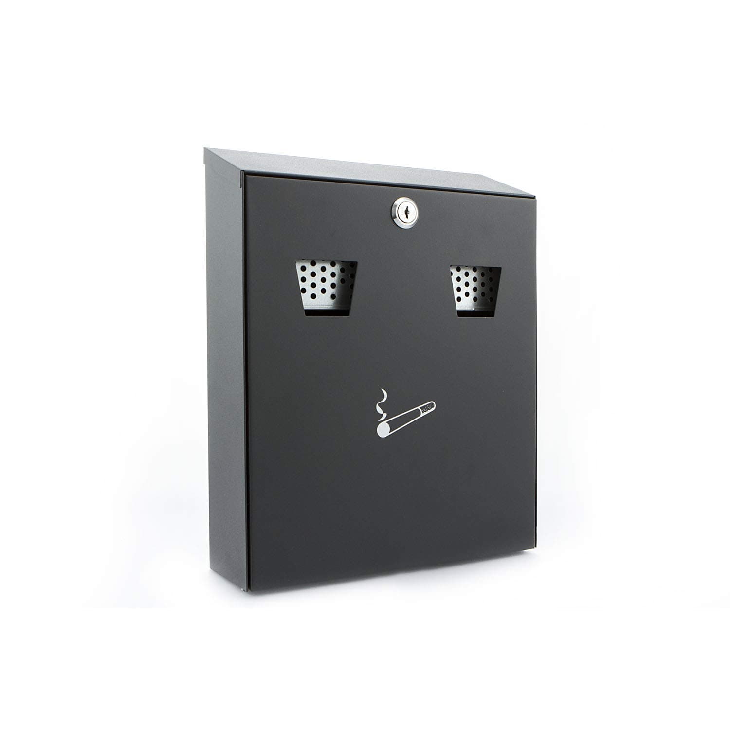 Sterling CIG2BK 255 x 320 x 75 mm Powder Coated Cigarette Bin - Black