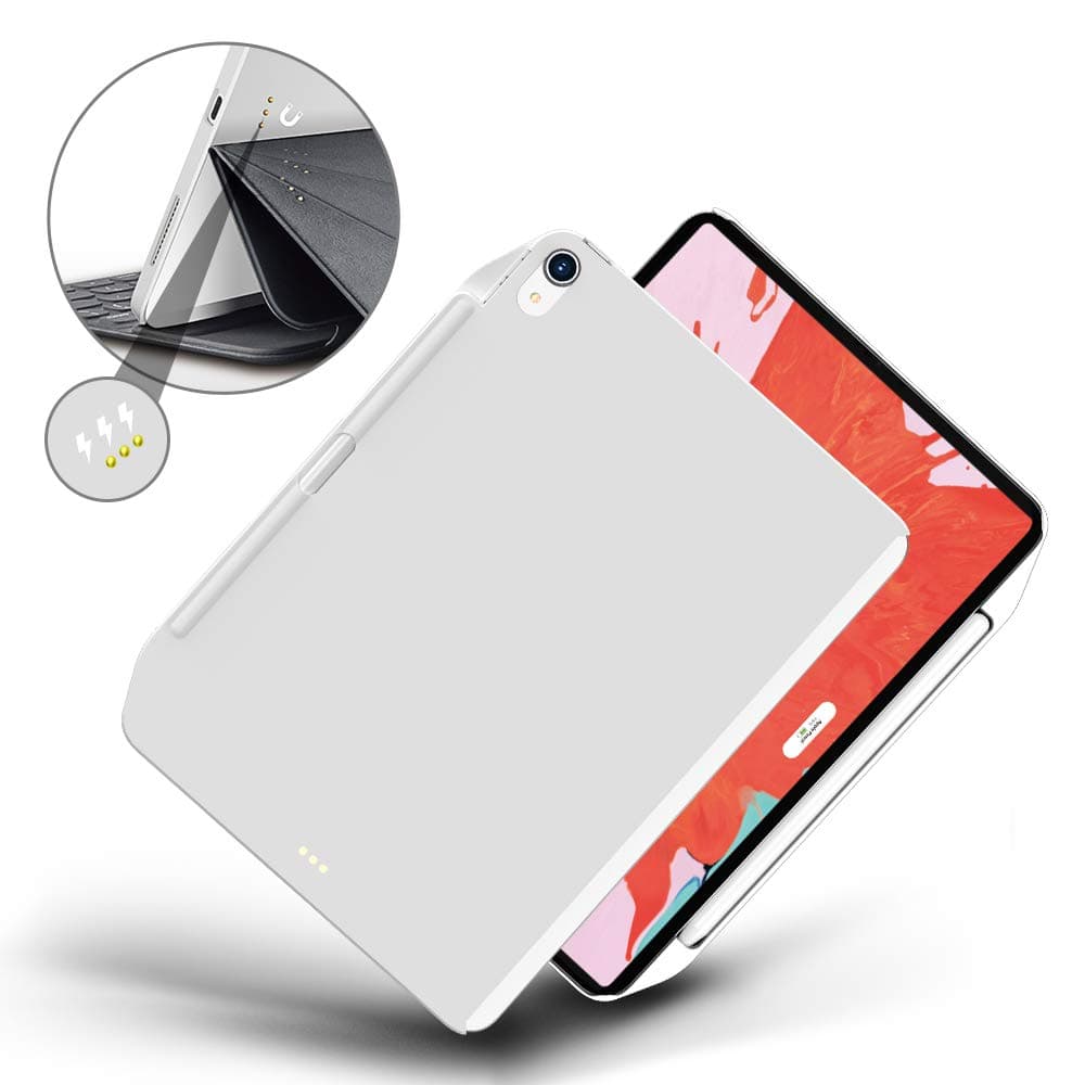 SPOLEY SwitchEasy CoverBuddy iPad Pro 12.9'' Case 2018, Perfect for Official Smart Keyboard and Smart Cover, Ultra-Slim Protective Case with Pencil Holder for iPad Pro 2018 12.9" 3rd Gen(White)