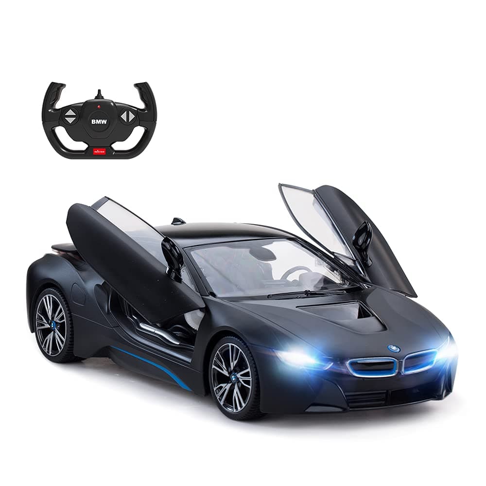 Remote Control Car, 1:14 i8 Radio Remote Control Racing RC Toy Car Model Vehicle, Open Doors by RC, MattBlack