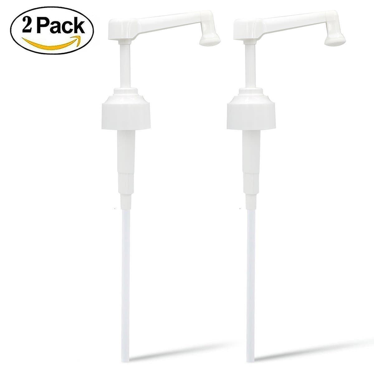 2 Pack Syrup Pump , Aoyooh Monin Pump 8ml (0.28oz) Per Pump for Monin 75cl and 70cl Bottle ONLY! (2 Pack Monin Pump 8ml)