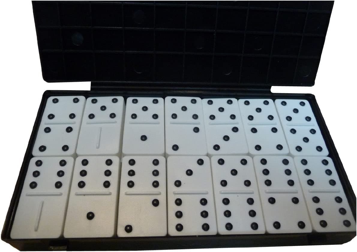 Tactile Sturdy Double-Six Dominoes Game for The Blind and Visually Impaired, Plastic (with Raised Dots) for Adults, Teens, and Children and Blind in Mind