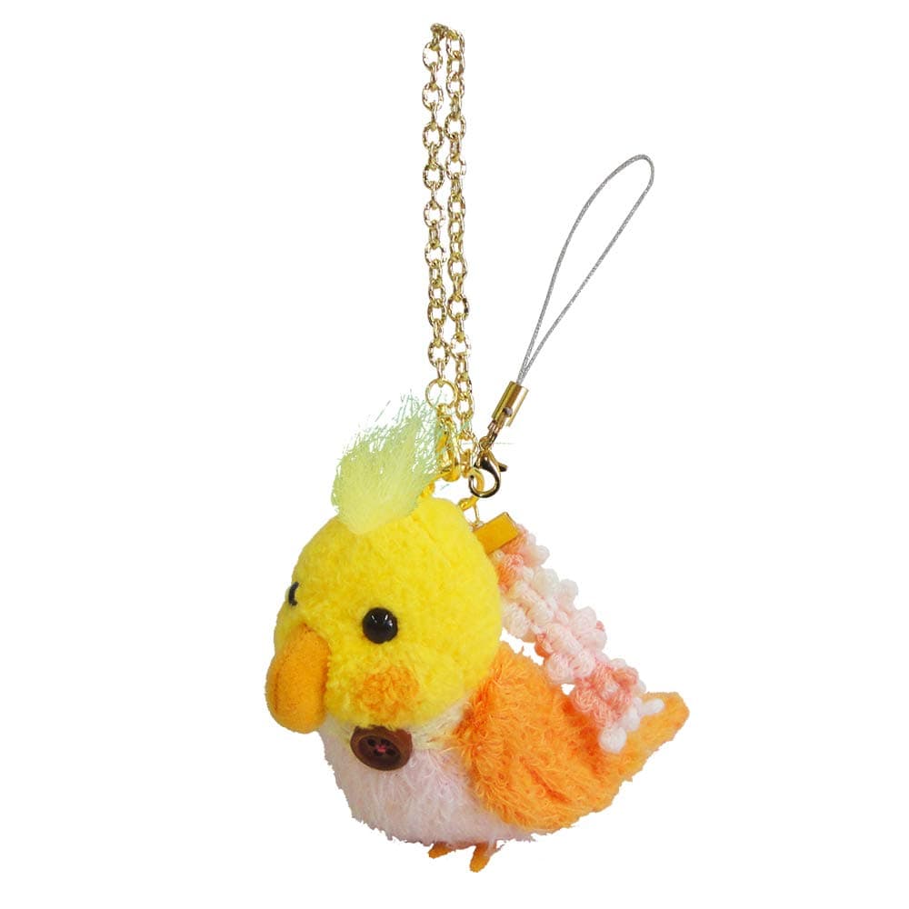 Soft and Downy Mini Bird Plush Type Ball Chain Carabiner Strap (Yellow)
