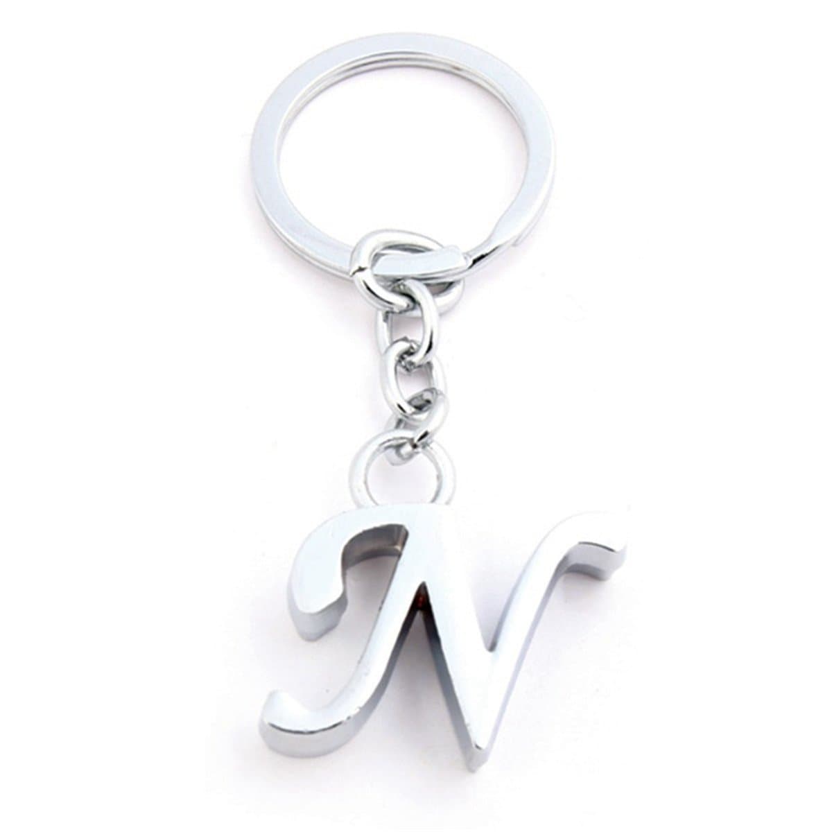 XCSSKG Letter Simple Alphabet Charm Keychain, Key Ring, Bag Charm (N)