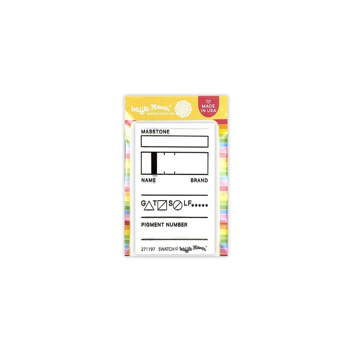 Waffle Flower Swatch Stamp Set - 1.62" x 2.52" Approx. Swatch Size - Photopolymer Clear Stamp for Color, Pigment and Ink Studies - Great for Watercolors and Mixed Media.