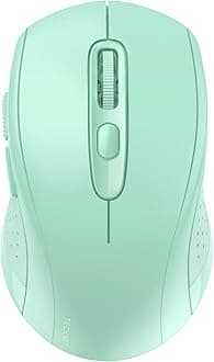 Bluetooth Mouse, 4000DPI Wireless Mice for Laptop 2-in-1(BT 5.0/3.0+2.4Ghz) Computer Portable PC Mouse Wireless with USB Receiver for Mac (USB-A+Bluetooth, Green)