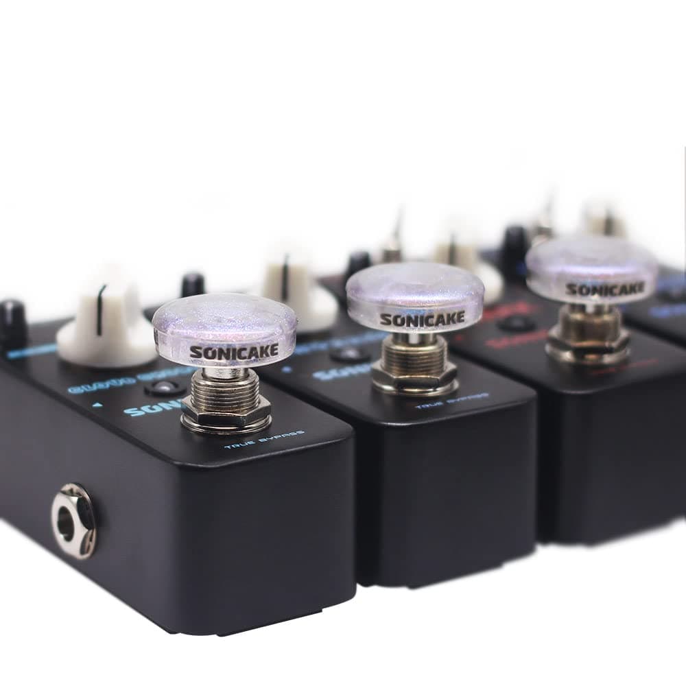 SONICAKE 20 PCS Footswitch Toppers Transparent Clear for Guitar Effects Pedal