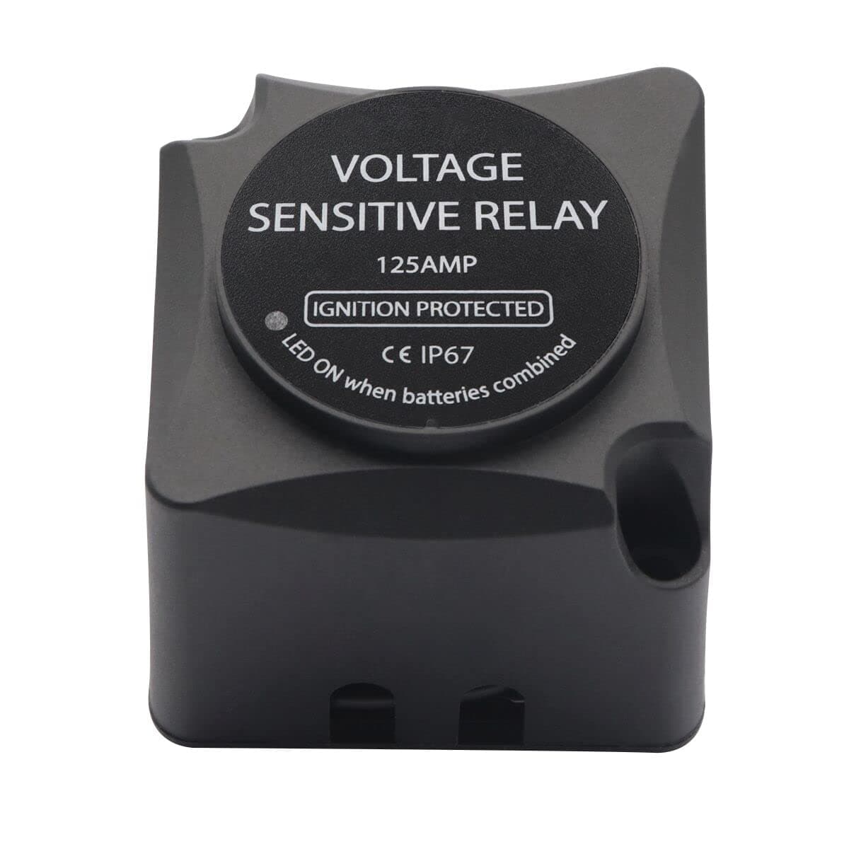 Gloaso 125 Amps Dual Battery Isolator VSR Split Charge Relay 12V DC Digital Voltage Sensitive Relay Automatic Charging Relay Water-Resistant