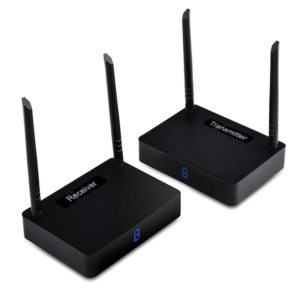measy HD585 Wireless HD Sender Extender/Adapter/Dongle Transmitter and Receiver 1150ft/350m with IR remote Signal Receiver(HD585-IR/350M/480P (HD585(350m/480P))