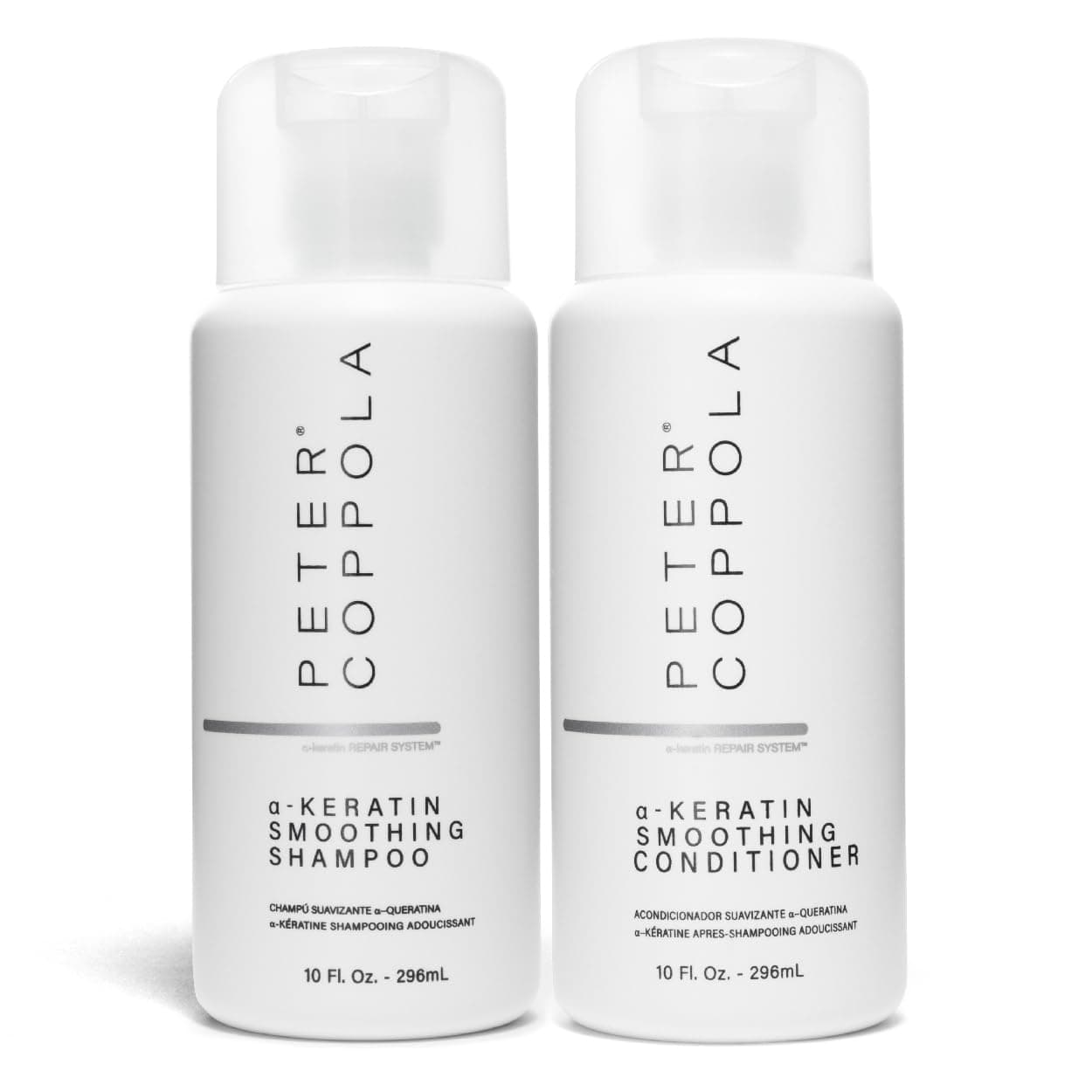 a-Keratin Smoothing Shampoo & Conditioner Set - Smooths Thick Coarse Hair - Infused With Argan Oil, Avocado Oil And Hydrolyzed Keratin Transforms Frizz Into Shiny & Healthy Hair (10 oz)