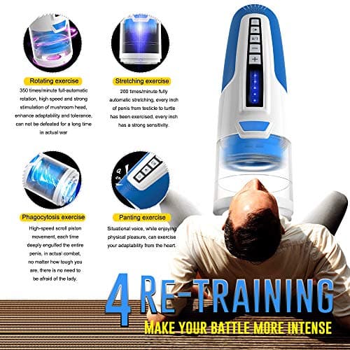 Automatic Piston Telescopic Rotation Male Training and Relaxation Sucker Intelligent Voice Toy