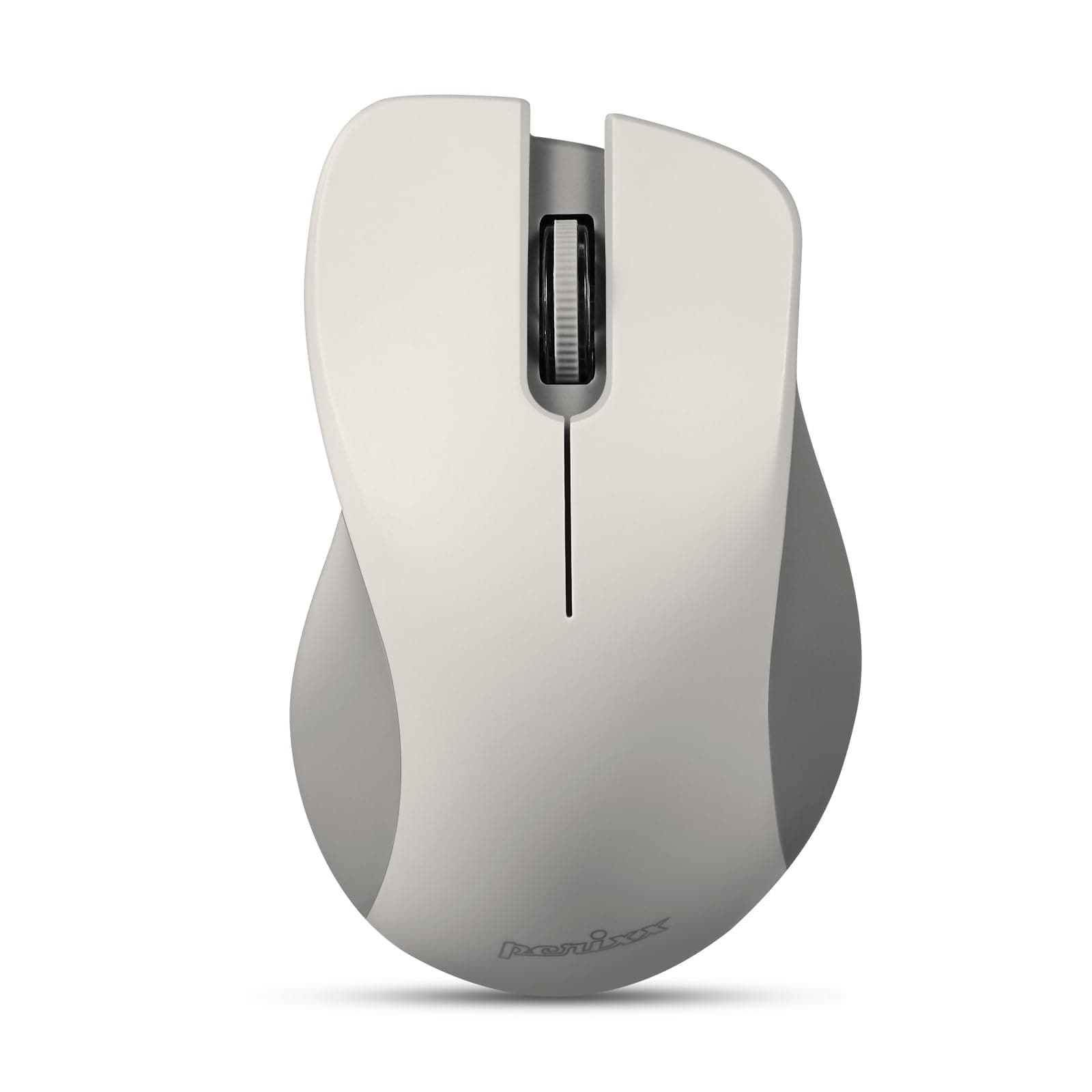 PERIMICE-621M Wireless Mouse - Silent Click with Ergo Design - Compatible for Desktop and Laptop PC - Wireless 2.4 GHz - Beige