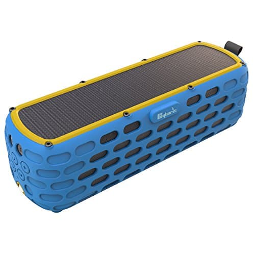 CYBORIS Portable Bluetooth Speaker Solar Powered Amplifier 30+ Hours Playtime HiFi Bass Stereo Sound Rugged Wireless Outdoor Speakers for Travel, Riding, Camping (The 2nd Generation ES-T63)