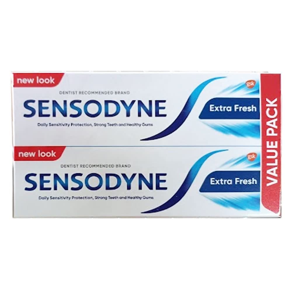 Sensodyne Toothpaste For Sensitive Teeth, Extra Fresh Flavour, 75 Ml, Value Pack Of 2